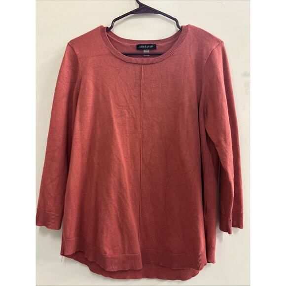 Cable & Gauge Sweaters - Women’s Cable & Gauge Pink Button up sweater L